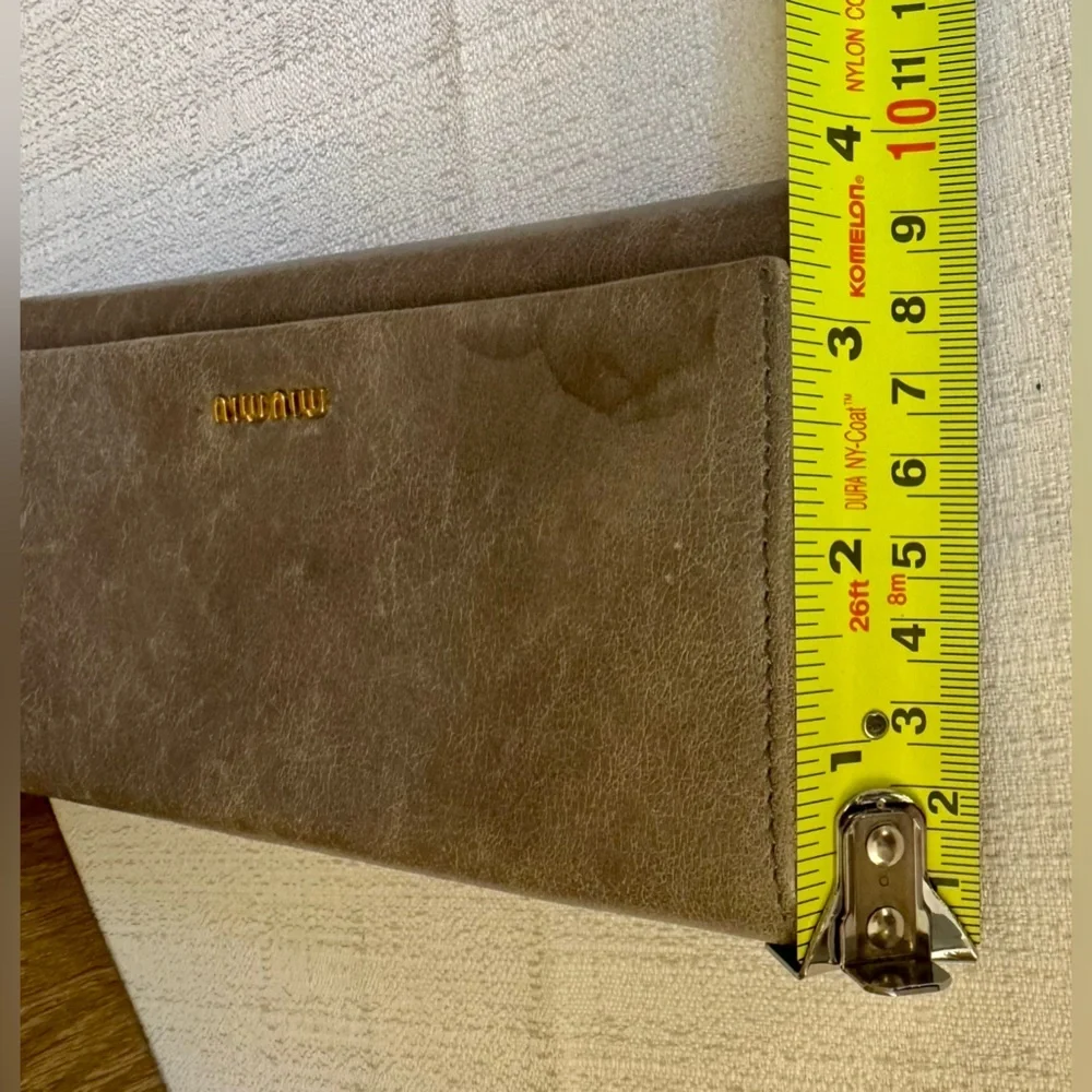 Miu Miu Genuine Leather Fold-Over Wallet REDUCED!